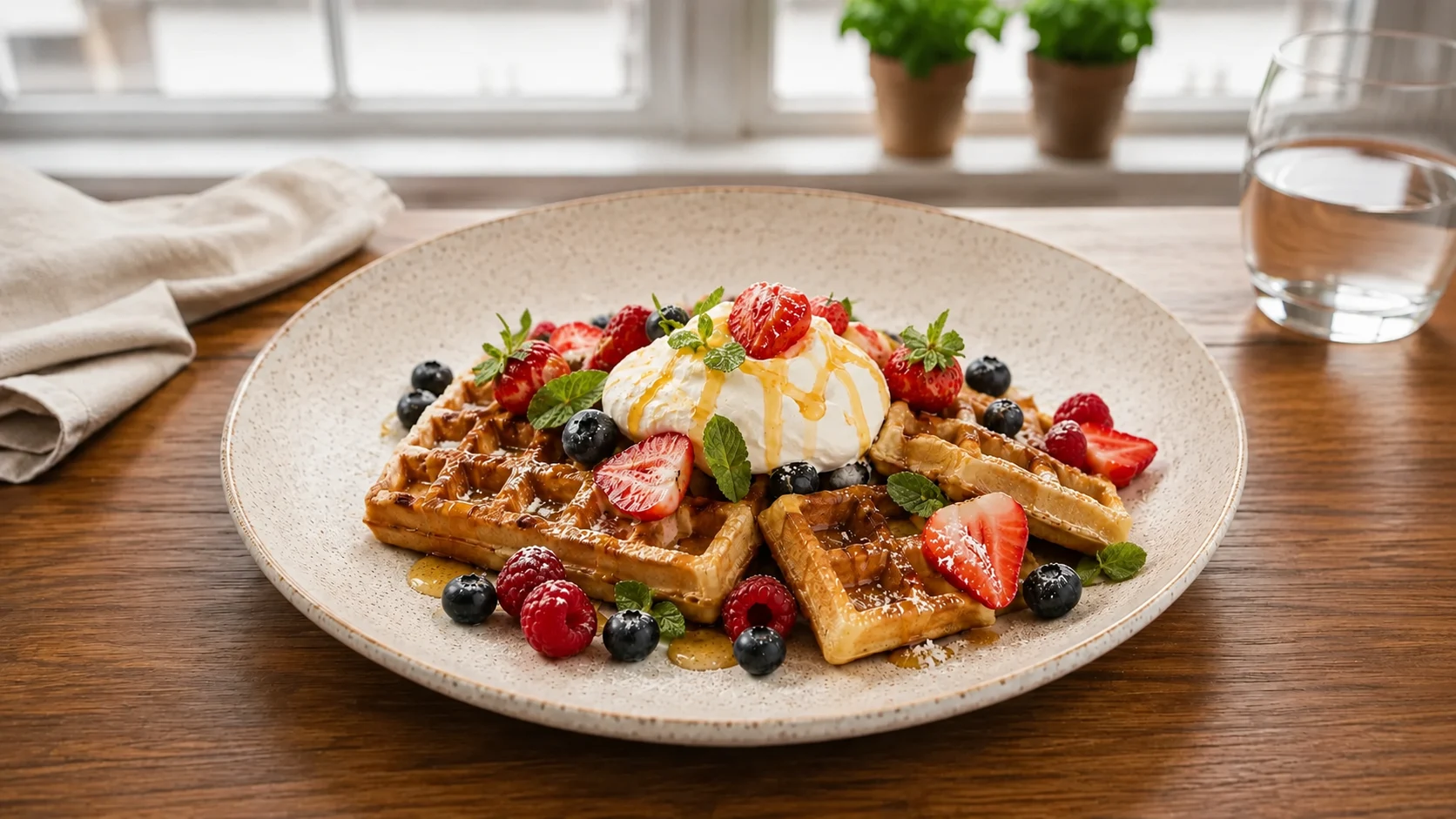 Berry Banana Waffles